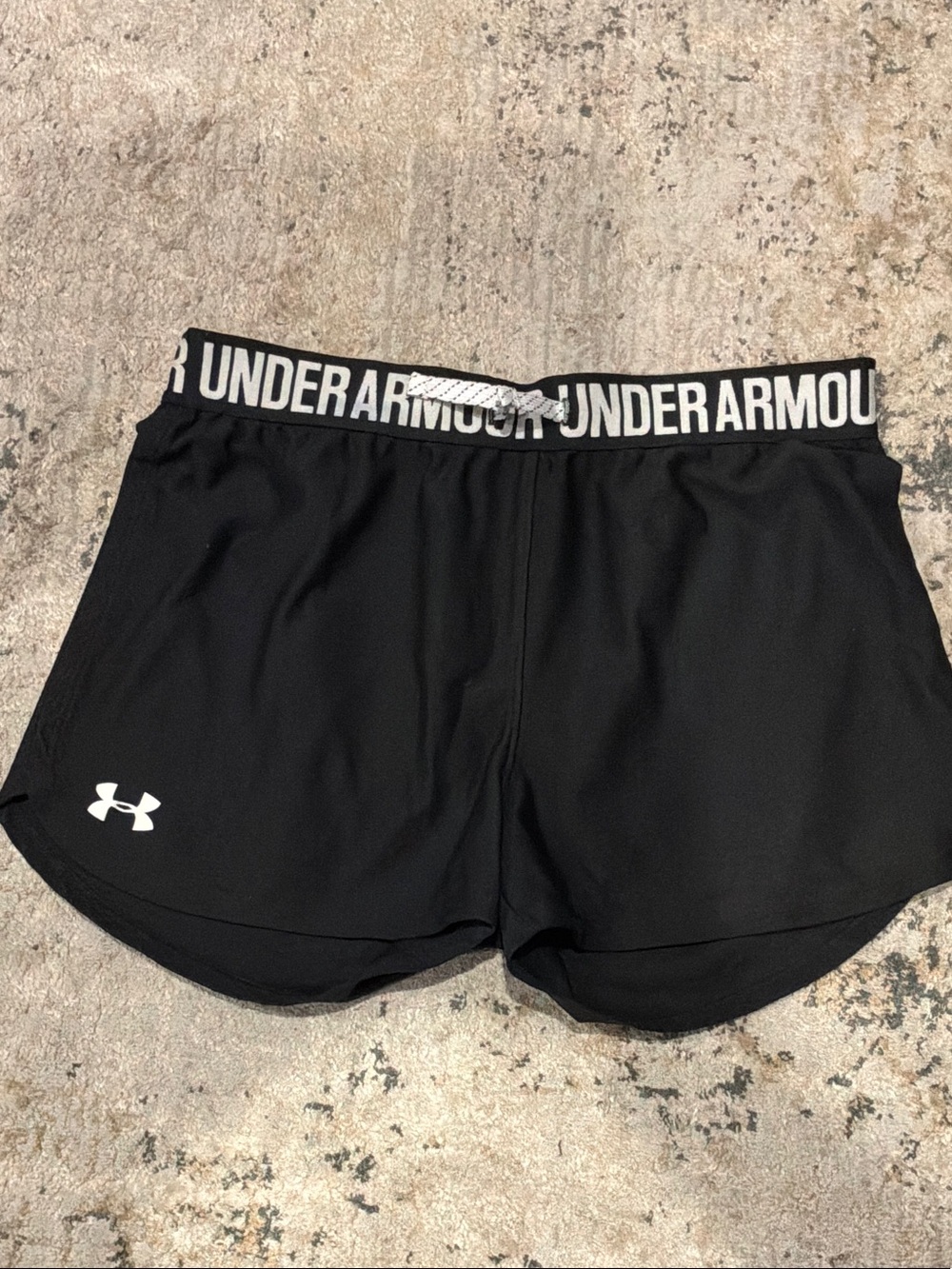 Under Armour Black Women's Run Shorts with Branded Waistband